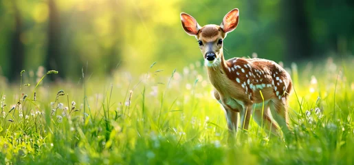 Lichtdoorlatende rolgordijnen Antilope deer in the grass
