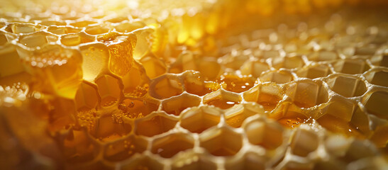 honeycomb close up - obrazy, fototapety, plakaty