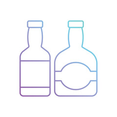 Gradient Line Whiskey vector icon