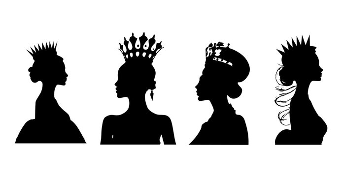 queen silhouette, princess, luxury, fashion, design, girl, silhouette vector, jubilee, her majesty, the queen, kingdom,  royal, queen, 