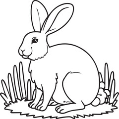 Domestic animals coloring pages. Domestic animals outline vector