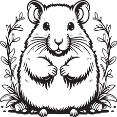 Domestic animals coloring pages. Domestic animals outline vector