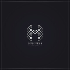3d realistic letter h business monogram line shape logo
