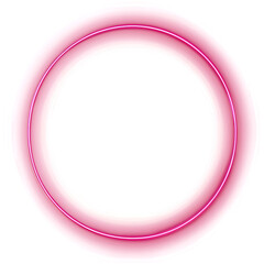 Obraz premium Neon ring on transparent background