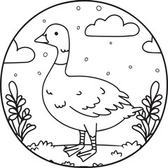 Domestic animals coloring pages. Domestic animals outline vector