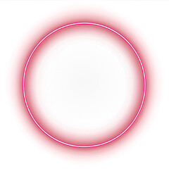 Neon ring on transparent background