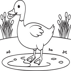 Domestic animals coloring pages. Domestic animals outline vector