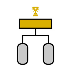 Semi-final tournament match chart vector