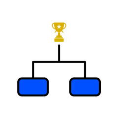 Semi-final tournament match chart vector
