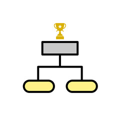 Semi-final tournament match chart vector