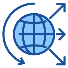 Expansion Plans Blue Icon