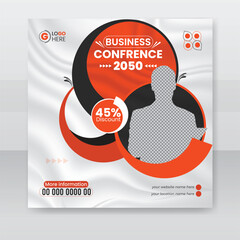 Digital marketing corporate social media post design and web banner template