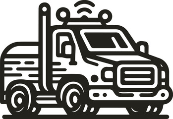 Car vector outline, Car line icon.