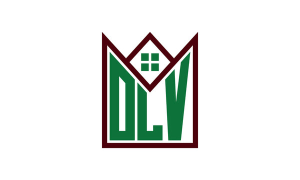 OLV initial letter builders real estate logo design vector. construction, housing, home marker, property, building, apartment, flat, compartment, business, corporate, house rent, rental, commercial