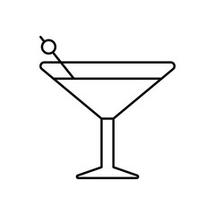 Thin Line Cocktail vector icon
