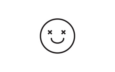 Dead emoticon outline icon. linear style sign for mobile concept and web design. Sad smiley face emoji simple line vector icon. Symbol, logo illustration. Pixel perfect vector graphics