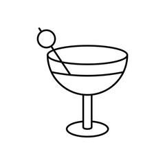 Thin Line Cocktail vector icon