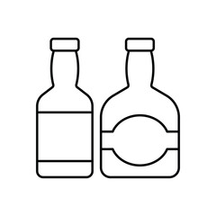 Thin Line Whiskey vector icon