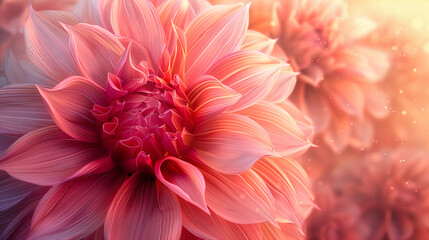 Vibrant dahlia flower in close-up, capturing the intricate beauty and vivid colors of summer blossoms