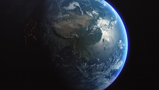 Cinematic Earth Slow Simple Zoom in: China PRC Asia 4K ProRes 422 HQ