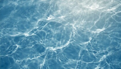 ブルーの透明感ある水面の写真　真夏のコスメやUVケアの背景 - obrazy, fototapety, plakaty