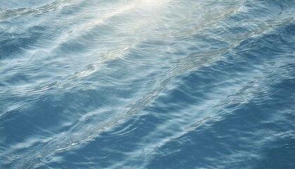 ブルーの透明感ある水面の写真　真夏のコスメやUVケアの背景