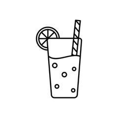 Thin Line Cocktail vector icon