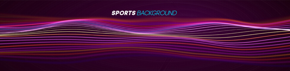 Dynamic blue lines abstract sports background vector. - 765702260