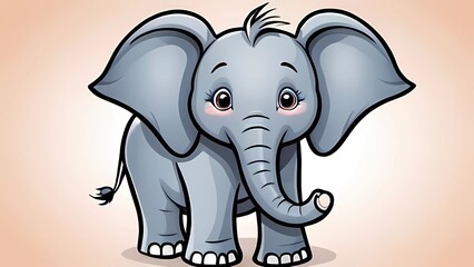 Obraz premium elephant cartoon illustration