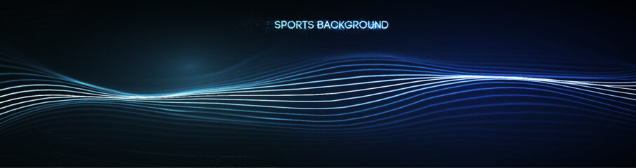Dynamic blue lines abstract sports background vector. - 765704619