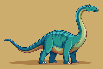 brontosaurus is formidable and elegant full body