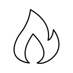 Fire sign. Fire flame icon isolated on white background. Vector illustration
