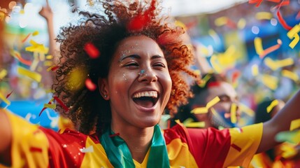 illustrating a unique cultural or traditional celebration by a team or athlete after a significant victory, highlighting the diverse ways joy and pride are expressed in sports across the world.