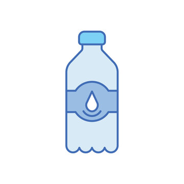 Blue Line Mineral Water vector icon