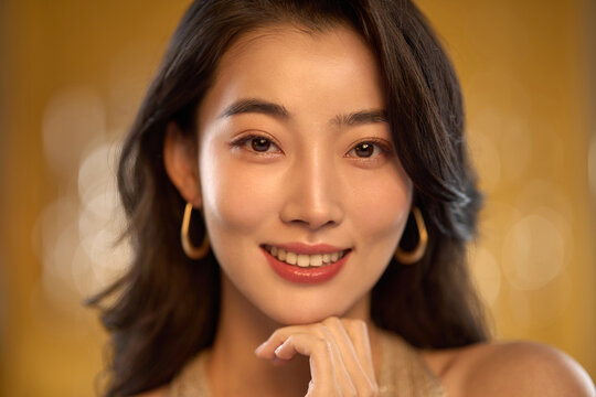 Portrait of Young Beauty Makeup and Beauty