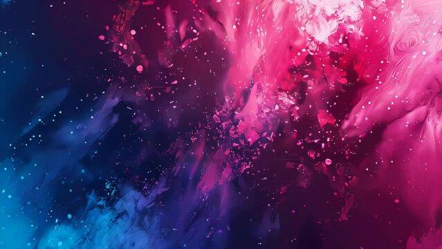 Abstract background of acrylic paint in pink, blue and purple colors.