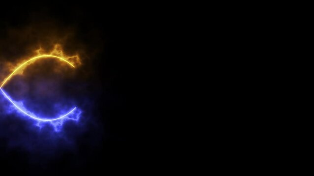 animation of glowing line sliding, Abstract neon background	