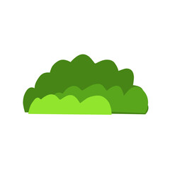 Collection of cartoon bushes,green color.Set of isolated vector illustration design elements