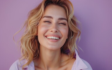 A woman with short hair and a smile on her face