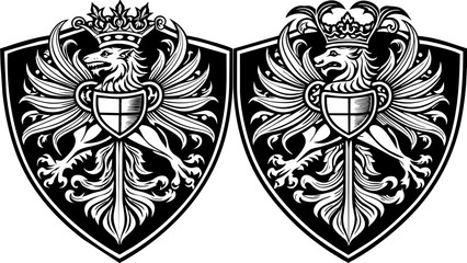 heraldry-side-patterns-with-white-background