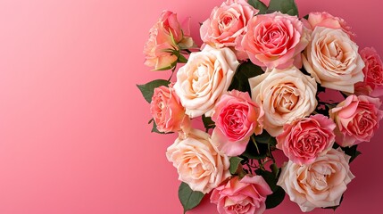Elegant Arrangement of Roses on a Monochrome Background