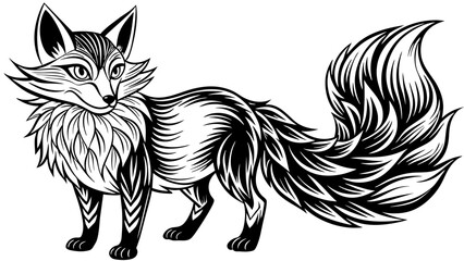 Obraz premium a fox vector illustration