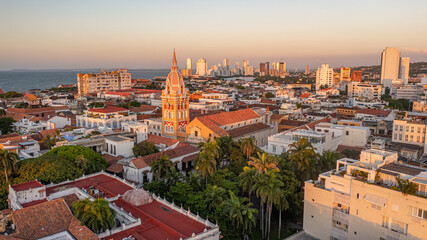 Fototapeta premium Drone images of Cartagena, Colombia from above
