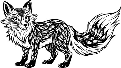 Obraz premium a fox vector illustration