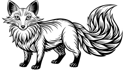a fox vector illustration