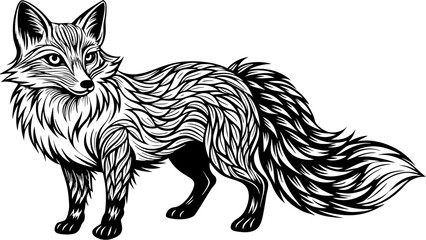 a fox vector illustration