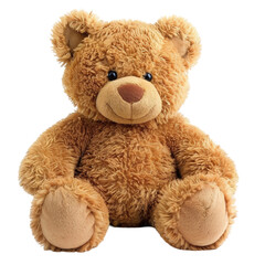 brown teddy bear isolated on white background. With clipping path