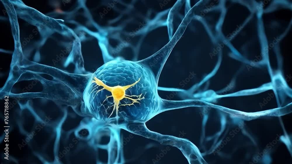 Aufkleber Background from nerve cells or neural networks with cell activity between each other