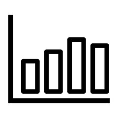 Graph icon isolated on white background EPS10