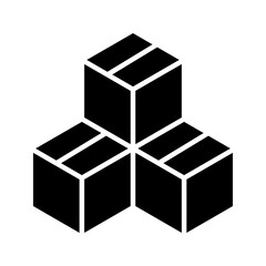 Box icon or logo in modern line style. High quality black outline pictogram for web site design and mobile apps. Vector illustration on a white background.
